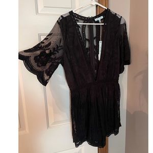 NWT Black Lace Romper
